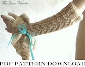 Armwarmers Knitting PATTERN, Caladhiel Oronar, PDF DOWNLOAD