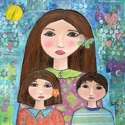 Daughter and Son Ceramic Tile