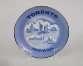 Vintage Toronto Canada Souvenir Plate Mid Century Japan