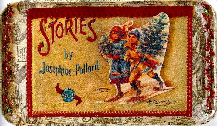 Christmas Stories - original collage on tin as seen in Somerset Studio Winter Gallery '13