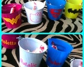 Wonder Woman Party Favor Buckets/ Treat Bag with Your Choice of Logo, Style 1