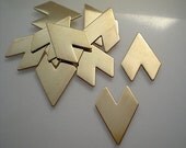 12 flat brass chevron/arrowhead stamping blanks