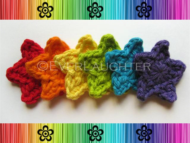 PATTERN-Crochet Star Applique-Detailed Photos