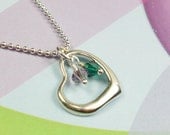 Heart Birthstone Custom Necklace