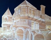 Moody Mansion Welcome to Galveston, Texas. Rice straw art of Victorian era building in Galveston