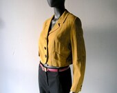 60s Mad Men chic linen short jacket - 38 bust spring summer weight - Evan Picone for B Altman New York