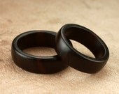 Custom Matching Ebony Wood Rings