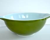 Dark OLIVE GREEN PYREX Mixing Bowl - 10 Inch
