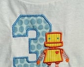 Boy's Birthday Robot Shirt