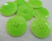 Limeade Vintage Buttons - Mid Century French Plastic