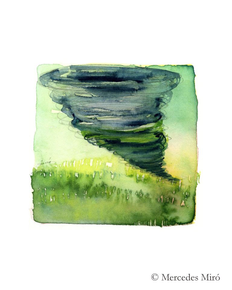 Tornado - Watercolor painting - Limited edition print - Fine Art Giclée