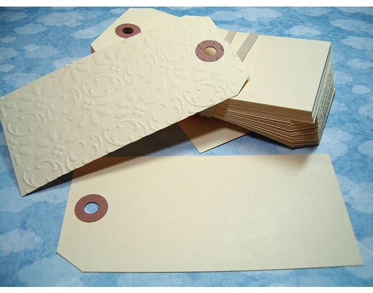 Shipping Tags - Heavy Stock 13 Point Manilla - set of (40) Tags