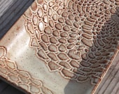Rectangle Tray Serving Dish Pate -Cream with highlighted pattern READY TO SHIP