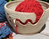 Ceramic Yarn Bowl - Ceramic Knitting Bowl in Sandy Nutmeg - Large - In Stock - Ships Now