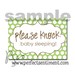 Please Knock sign -green dot-
