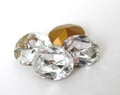 Vintage Swarovski Crystal Clear Rhinestone Oval Glass Jewel 10x8mm swa0425 (4)