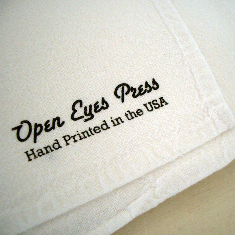 Lint-Free Cotton Tea Towel /// WHISKEY REBELLION (White)