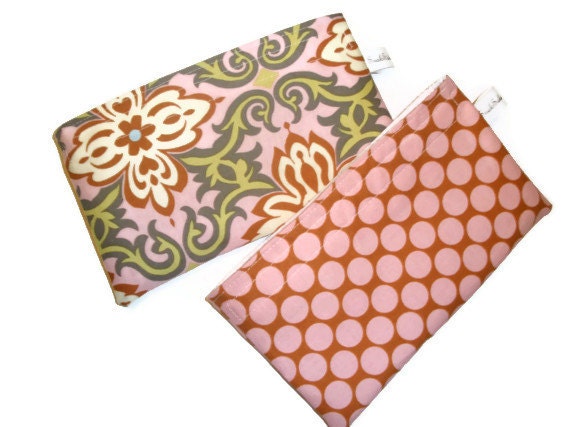 PINK TEMPLE GARLAND / FULL MOON POLKA DOT Set of 2 Snack Saks