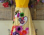 Vintage Tori Richard Hawaiian Print Maxi Wiggle Maxi Dress-Fits Size 4-6