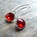 Red and Silver Aria Earrings