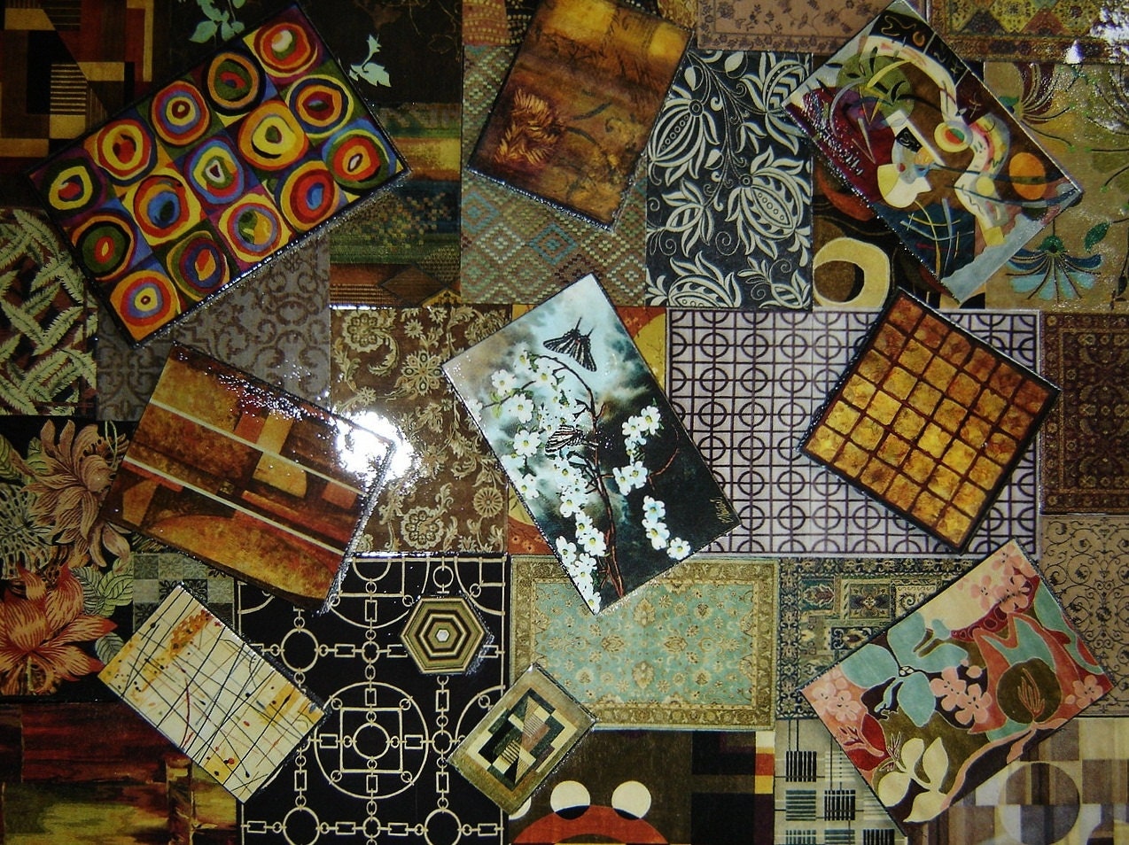 Decorative Collages (2 PIECE SET, original artwork by the Foxman)