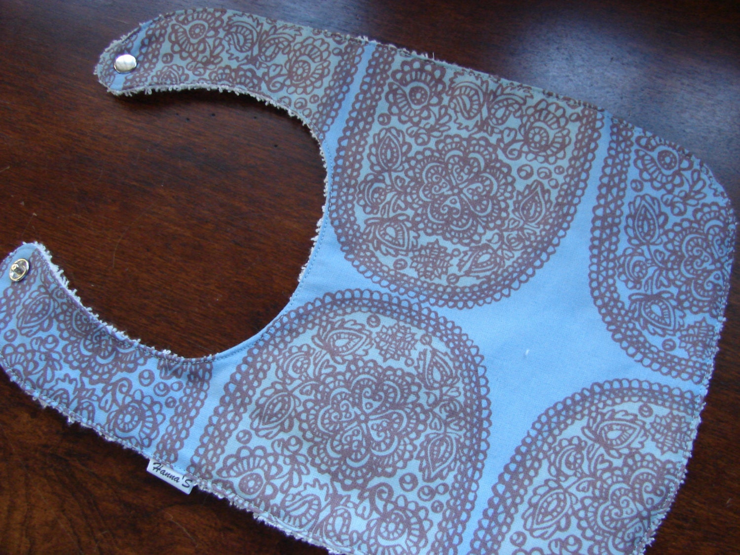 Marimekko Light Blue Tantsu Baby Bib for a girl or a boy, Finland