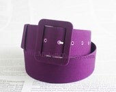 wide purple belt covered in coton twill fabric. 1.5 inches wide  - custom sizes available