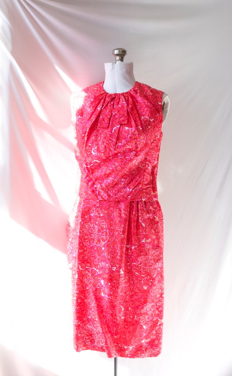 50s 60s 2-Part Dress, Vintage Lord & Taylor Pink, Pretty