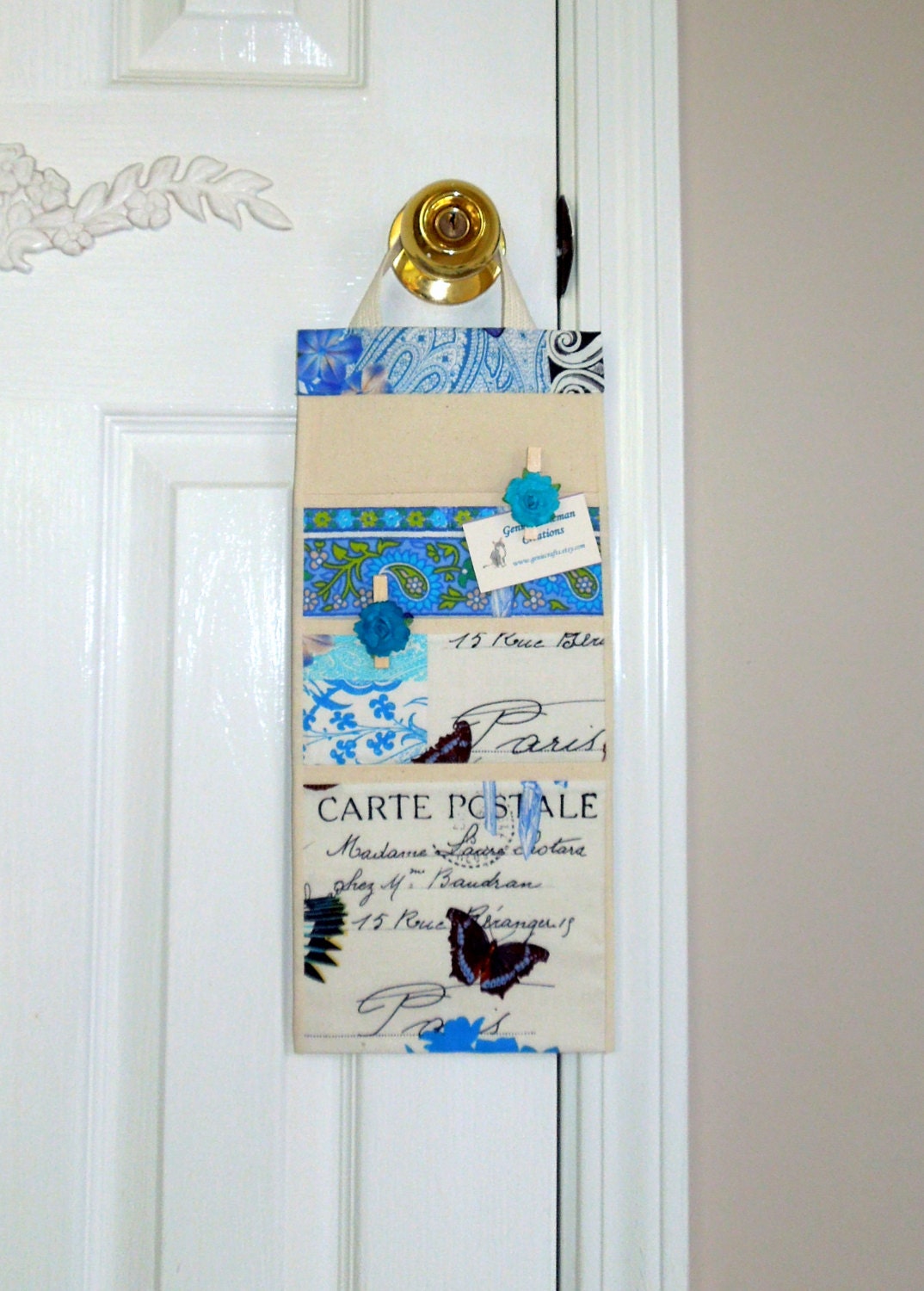 Doorknob and Mail Organizer in a French Postal Theme