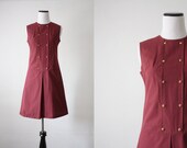1960's oxblood scooter dress