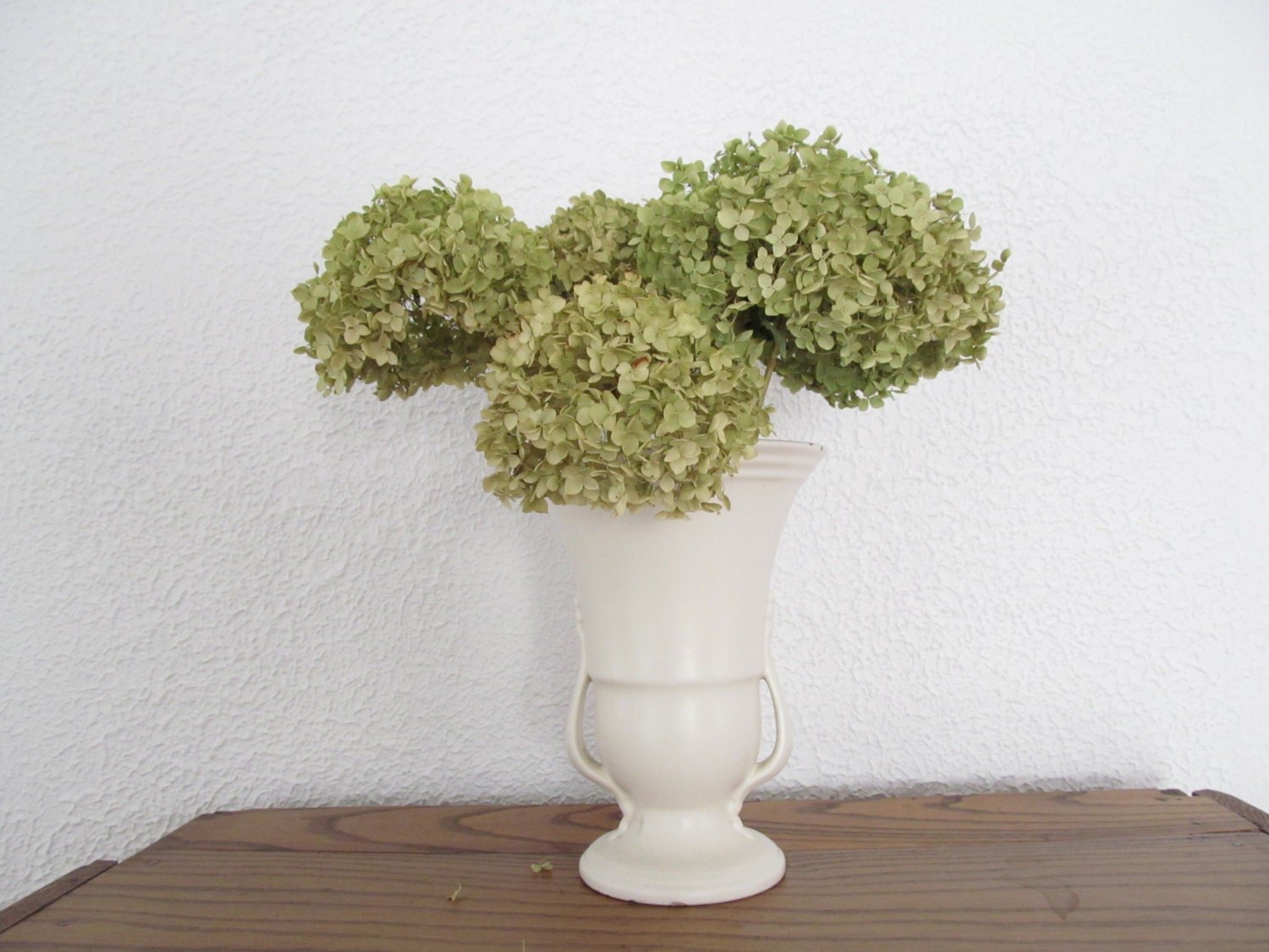 Lovely Large White Vintage Vase - allthingswhite