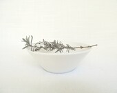 White Vintage Modern Small Bowl     Syracuse China