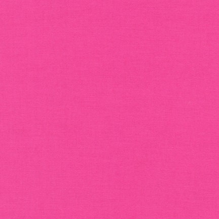 Robert Kaufman - 100 percent Kona Cotton Solid - Bright Pink - One Yard - Bright Pink