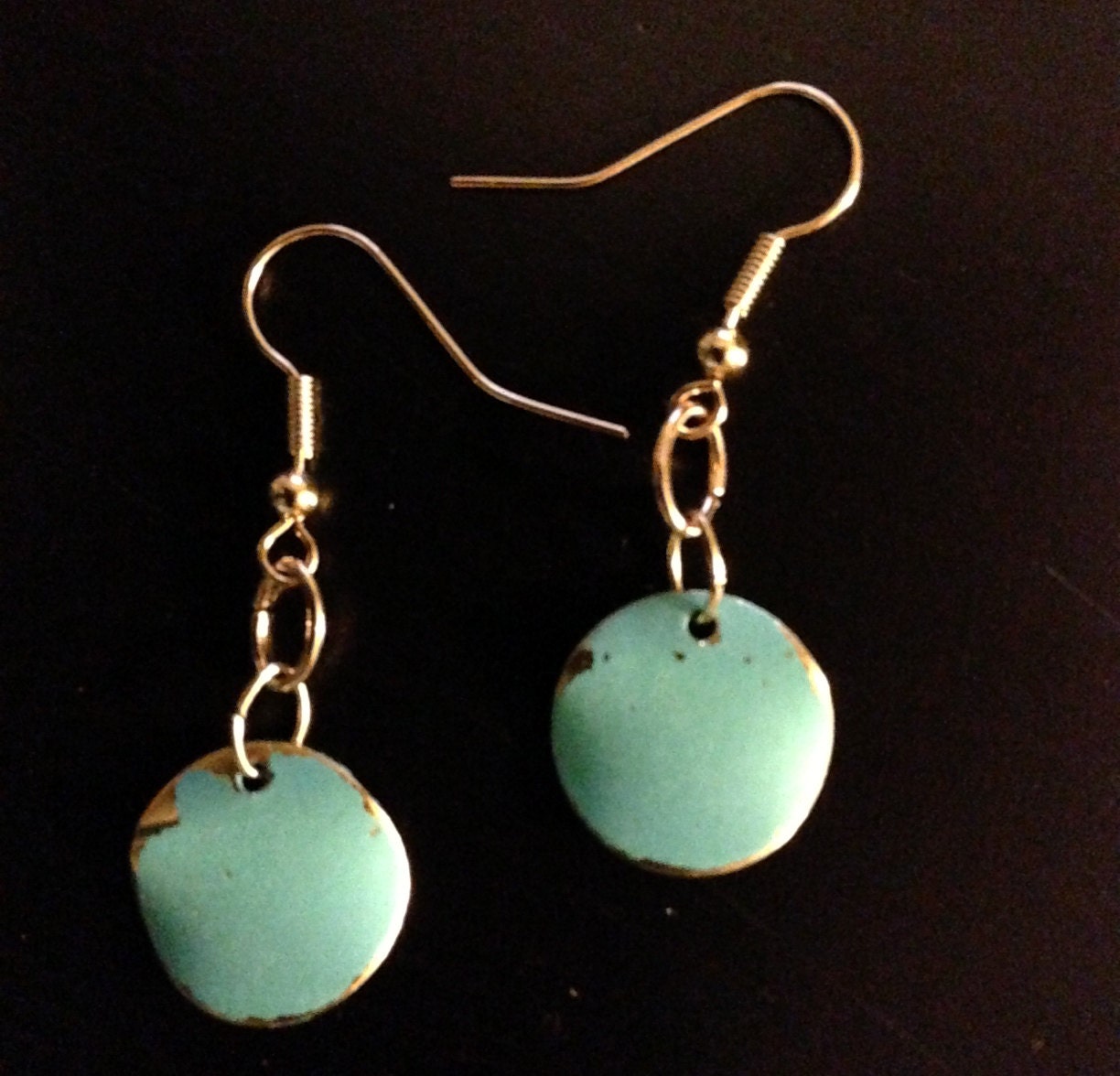 Turquoise Gold Earrings