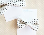 Polkadots.. White Bow with Black Polkadots
