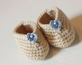 PDF PATTERN Crochet Heart Baby Booties Shoes Easy