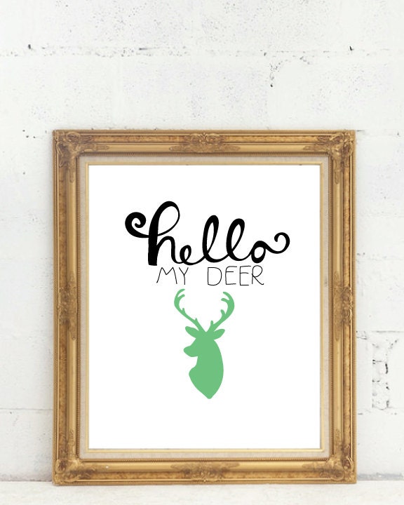 11x17  Hello My Deer Print