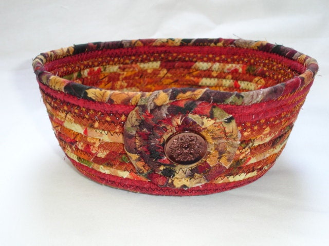 Autumn Splendor Coiled Fabric Bowl