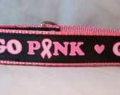 Go Pink Dog Collar
