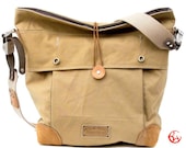 Canvas Tote Bag // Upcycled and Handmade by peace4you - Model leo-2053