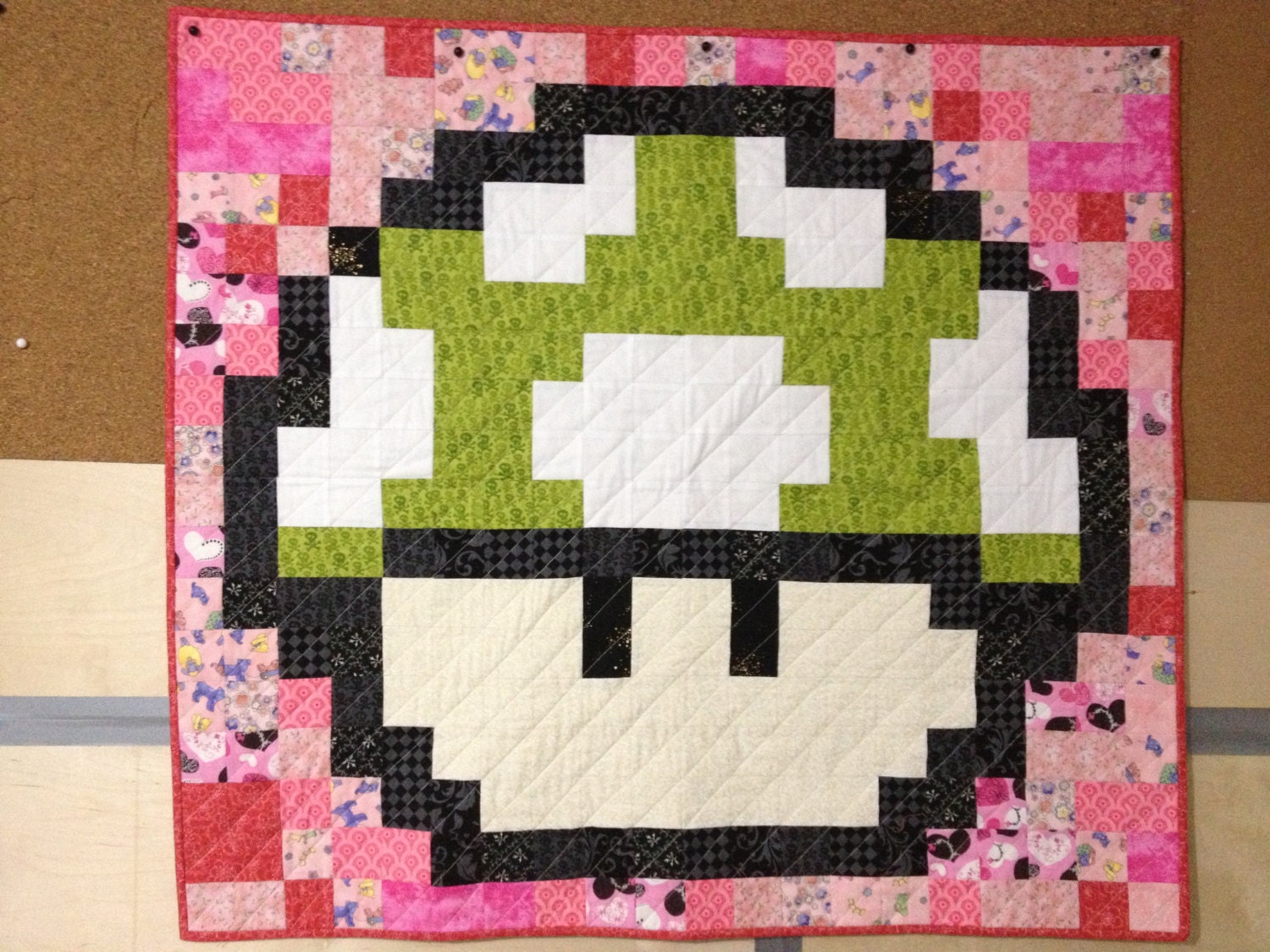 1 Up Mushroom Quilt pink