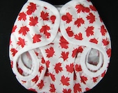 OS Diaper Cover with Gussets Maple Leaf PUL