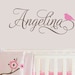 Swirly Name Decal with Bird - Personalized Custom Decal