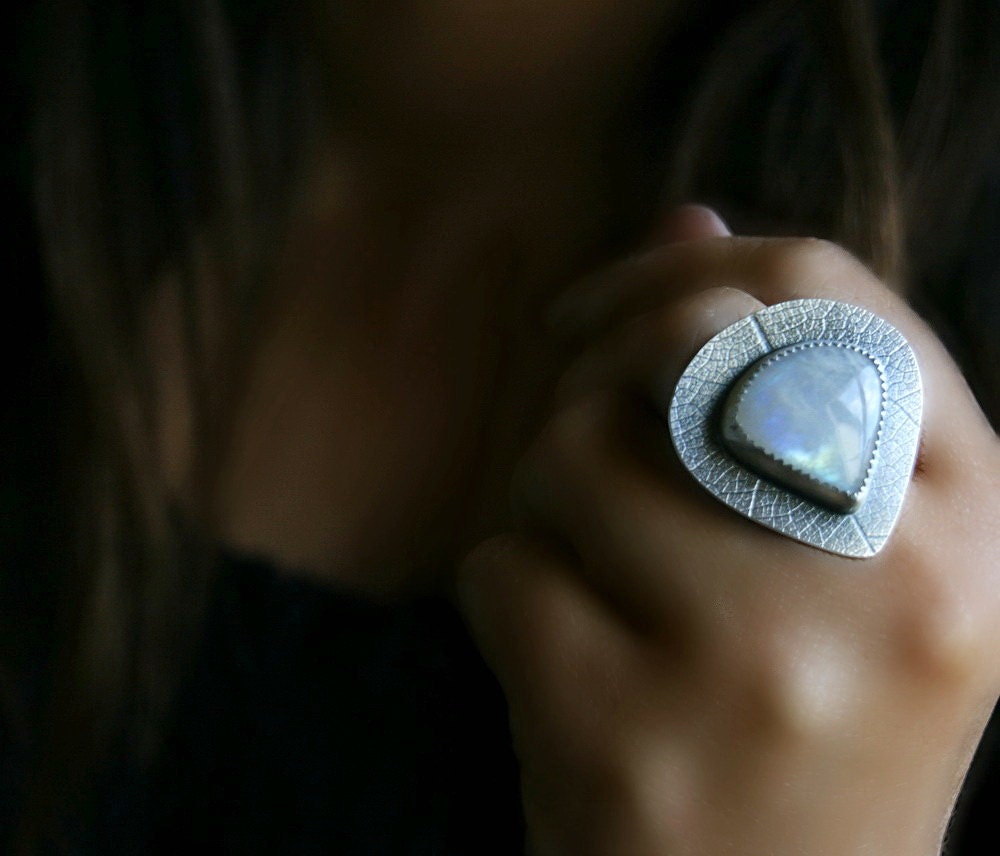 S.A.L.E. - The Comet's Journey - Moonstone Sterling Silver Ring