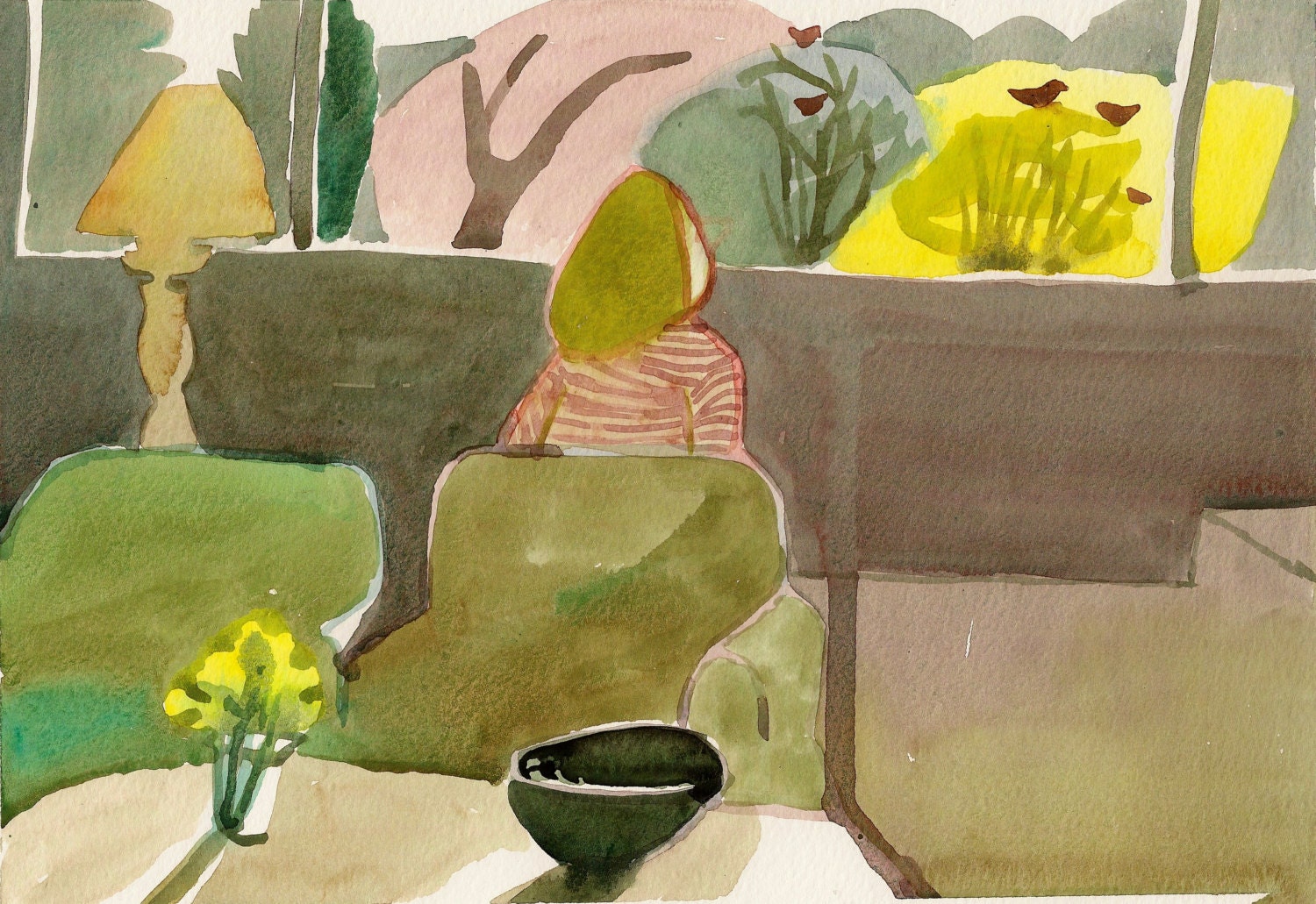 Painting is a slow art- original watercolor painting