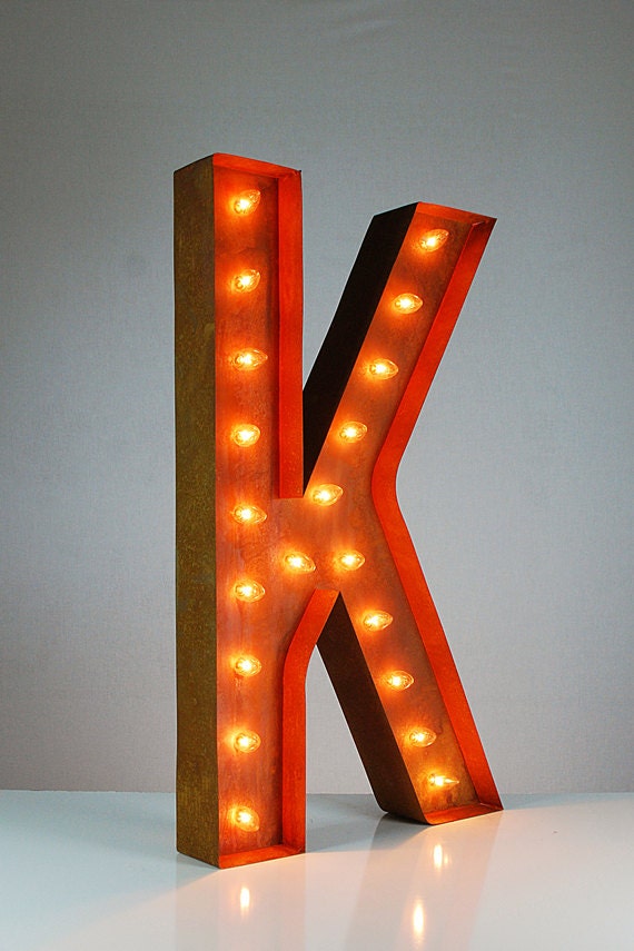 Vintage Marquee Lights - Letter K 36"