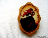Mabon - Illustrated wooden brooch