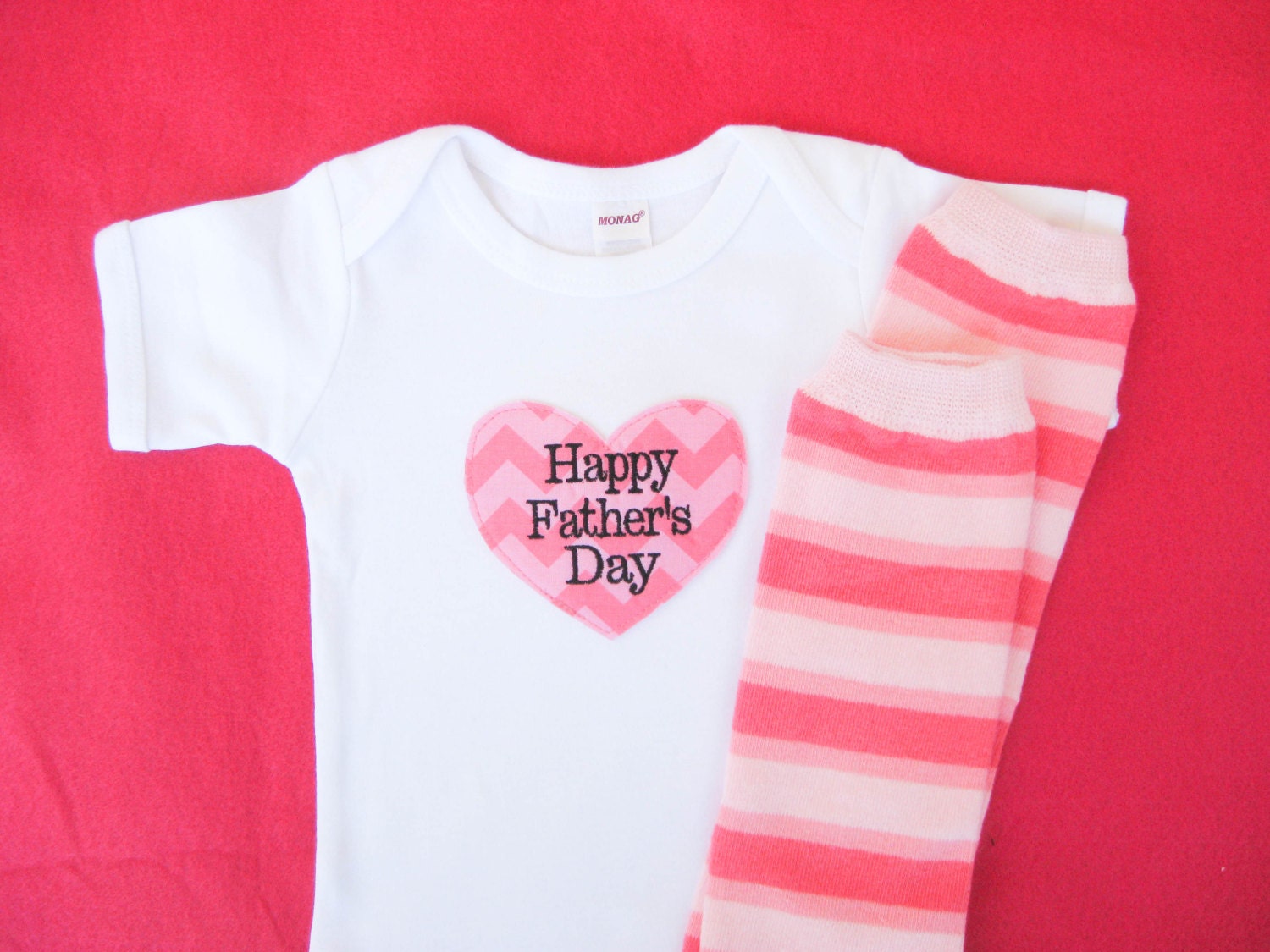 SALE Today Only, Happy Father's Day Gift Baby Boy Heart Onesie & Leg Covers - children, custom baby clothing sizes nb-18m One-piece