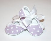 Lavender Dots Baby Shoes