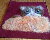Kitten Peeking Over a Pillow Wall Hanging